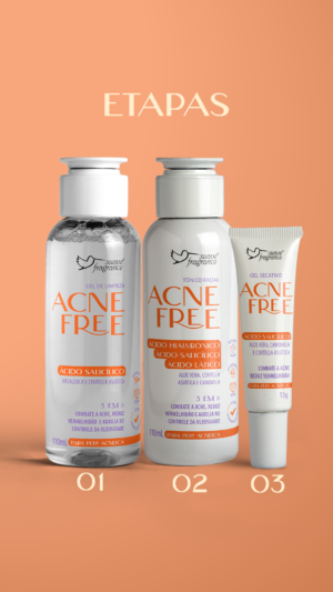 KIT PROMO  01 Gel Secativo 15g 01 Tônico 110ml  01 Gel Limpeza 110ml
